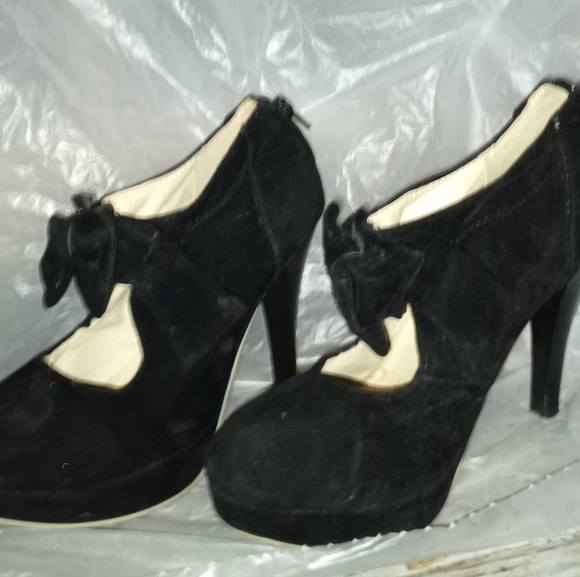 COPY - Black, Suede, Platform, Mary Janes, - Picture 2 of 2